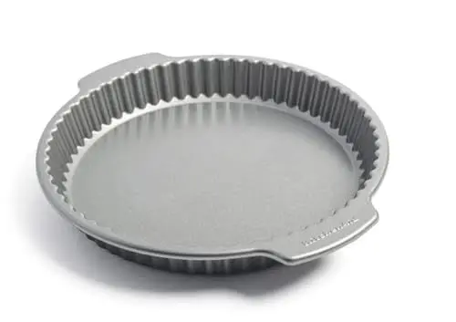 Produktbild: KitchenAid Bakeware Aluminized Steel Aluminisierter Stahl PFAS-frei, Antihaftbeschichtung, 28 cm Quiche-Pfanne, gefrierfest, Backofenfest bis zu 230°C, Spülmaschinenfest, Grau