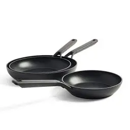 Produktbild: KitchenAid Bratpfannen-Set (20/24/28 cm) – Induktionsgeeignet, PFAS-freie keramische Antihaftbeschichtung – Ofen und spülmaschinenfest – Schwarz