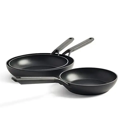 Produktbild: KitchenAid Bratpfannen-Set (20/24/28 cm) – Induktionsgeeignet, PFAS-freie keramische Antihaftbeschichtung – Ofen und spülmaschinenfest – Schwarz