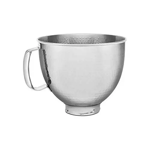 Produktbild: KitchenAid EDELSTAHLSCHÜSSEL 4,8 L – GEHÄMMERT 5KSM5SSBHM, Edelstahl, 4.8 liters, Silber