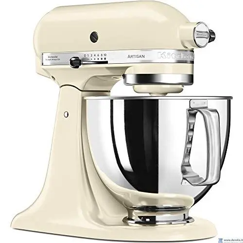 Produktbild: KitchenAid Küchenmaschine - Artisan - Kippbarem Food Processor - Teigknetmaschine mit 5 Zubehör - 2 Schüsseln aus Edelstahl - 4.8 L - Creme