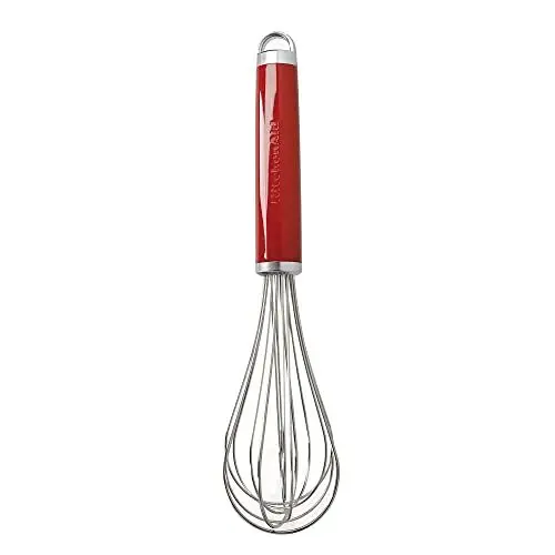Produktbild: KitchenAid Schneebesen, manueller Schaumschläger aus Edelstahl – Empire Rot