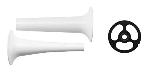 Produktbild: KitchenAid Zubehör Wurstfüller - 5KSMSSA - Würstpresse für Fleischwolf für KitchenAid Küchenmaschine - 2 Wurstfüllhörner in kleiner und großer Größe