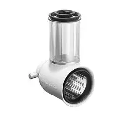 Produktbild: KitchenAid Zubehör Gemüseschneider - 5KSMVSA - Gemüse Zerkleinerer für Küchenmachine - 3 Edelstahl Trommeln zum Raspeln von Gemüse und Käse - Weiß
