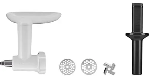 Produktbild: KitchenAid Zubehör - 5KSMFGA - Fleischwolf für KitchenAid Küchenmaschine - Aufsatz - Gemüsezerkleinerer - Lebensmittelmühle aus weißem Kunststoff