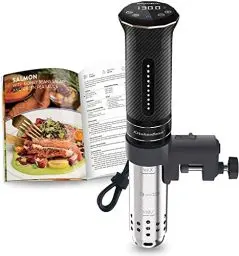 Produktbild: KitchenBoss Sous Vide Garer Stick Präzisionskocher Präziser: G300T Temperatureinstellung IPX7 Wasserdicht LED Touch-Display Immersion Tauchzikulator 3D Zirkulation mit Timer