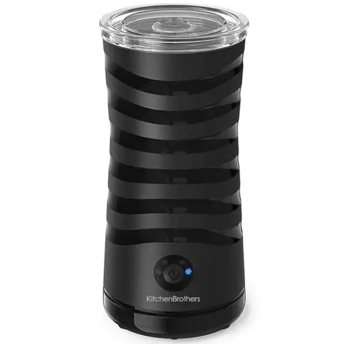 Produktbild: KitchenBrothers Milchaufschäumer Elektrisch, 240ml, 4-In-1, Schwarz - KB699, Edelstahl und Kunststoff, Modern, 400W, Variable Schaum-Einstellung