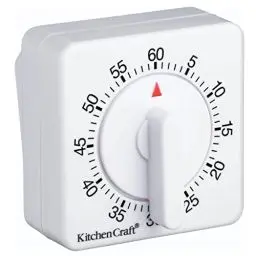 Produktbild: KitchenCraft Aufziehbarer Küchen-Timer, 60 Minuten, Weiß