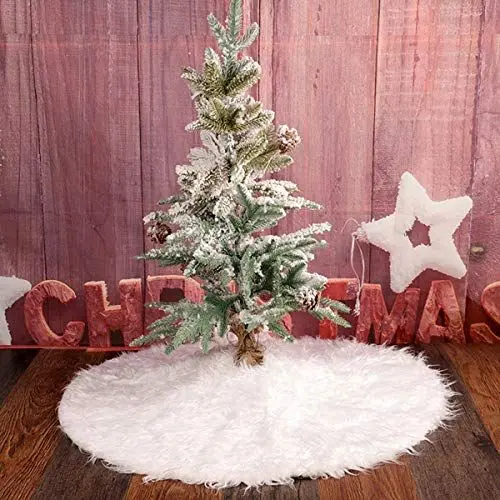 Produktbild: Kitchnexus Plüsch Weihnachtsbaumdecke 80cm Christbaumdecke Tannenbaum Teppich Weihnachtsbaum Rock für Weihnachten Neujahr Party Dekoration