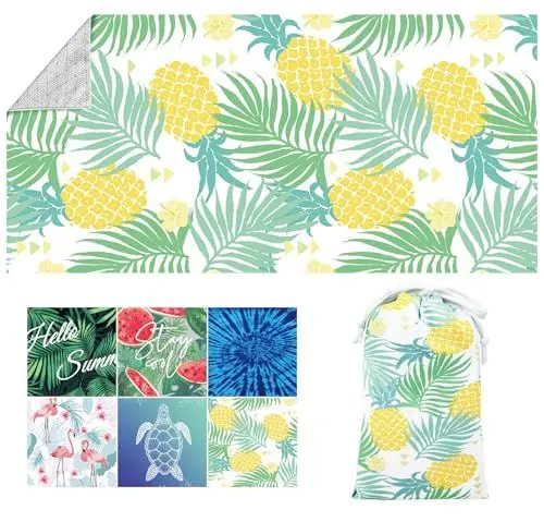 Produktbild: Kitchown Übergroße Strandtuch Mikrofaser Camping Handtuch 180 * 83cm Extra Große Schnell Trocknende Strandhandtuch Leichtes Sandfreies Badetuch für Damen Herren Erwachsene Saunatuch