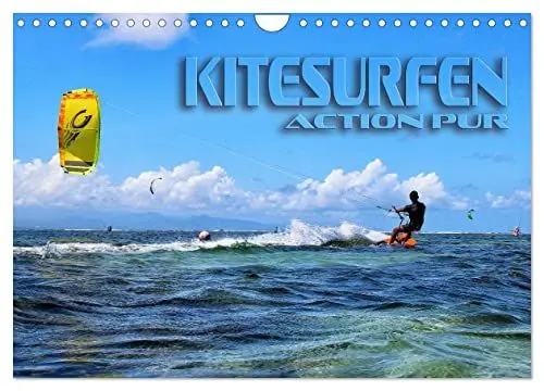 Produktbild: Kitesurfen - Action pur (Wandkalender 2024 DIN A4 quer) (Wandkalender 2024 DIN A4 hoch), CALVENDO Monatskalender: Spektakuläre Actionszenen, aufgenommen an traumhaften Surfspots (CALVENDO Sport)