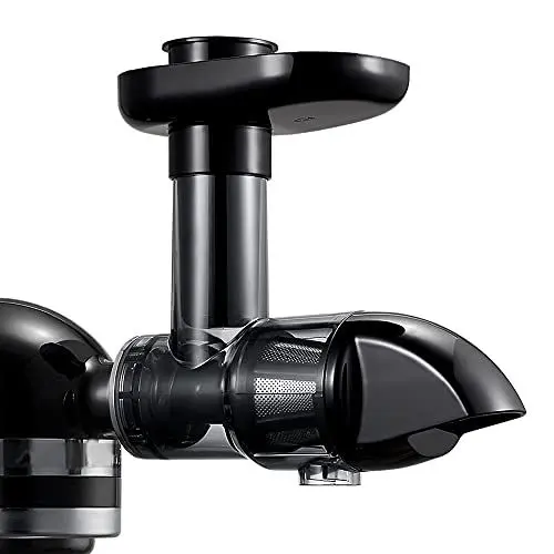 Produktbild: KITOART Masticating Saftpresse, Aufsatz für KitchenAid 3.5/4.5/5 Quart Neigekopf-Ständermixer, Slow Juicer Aufsatz für KitchenAid 3.5/4.5/5 Quart Neigkopf Standmixer, klassisches Schwarz