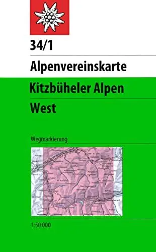 Produktbild: Kitzbüheler Alpen, West: Topographische Karte 1:50.000 mit Wegmarkierungen (Alpenvereinskarten)