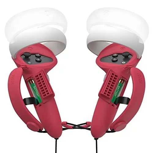 Produktbild: KIWI design Upgraded Controller Grips Abdeckung Zubehör Kompatibel mit Quest 2(Rot)