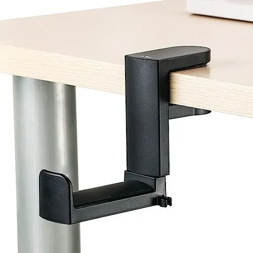 Produktbild: KIWIFOTOS Kopfhörer Ständer Kopfhörerhalter mit 360° drehbarem Headset Halterung Halter, Headphone Stand Schreibtisch Kopfhöreraufhänger Kopfhörer Clip Gaming Headset Halterung - Schwarz