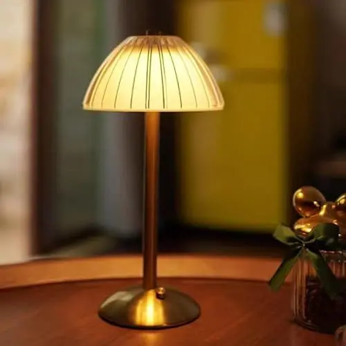 Produktbild: Kizozo Tischlampe Kabellos, LED Akku Tischleuchte, Tischlampe mit Batterie, LED Tischlampe dimmbar, Nachttischlampe, Schreibtischlampe, Tischleuchte für Wohnzimmer, Schlafzimmer, 3 Lichtfarben