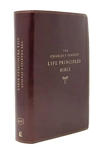 Produktbild: KJV, Charles F. Stanley Life Principles Bible, 2nd Edition, Leathersoft, Burgundy, Thumb Indexed, Comfort Print: Growing in Knowledge and Understanding of God Through His Word