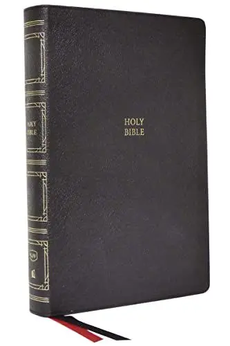 Produktbild: KJV Holy Bible: Paragraph-style Large Print Thinline with 43,000 Cross References, Black Genuine Leather, Red Letter, Comfort Print (Thumb Indexed): King James Version: Holy Bible, King James Version