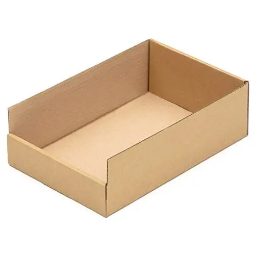 Produktbild: KK Verpackungen® Regalkartons | 50 Stück, 300 x 200 x 100 mm, Lagerboxen für Lagerregale | Sichtboxen aus Pappe für Kleinteile