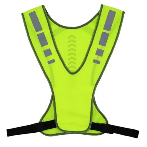 Produktbild: KkvoGmle Reflektorweste, Warnweste mit Reflektor Streifen, Reflektierende Weste Flexibel Einstellbar Sicherheitsweste, Atmungsaktiv Laufweste für Damen & Herren Nachtlauf Joggen Wandern Radfahren