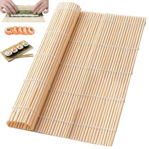 Produktbild: KkvoGmle Sushi Matte, Sushi Maker, Bambusmatte Sushi, Sushi Roller, Bambusmatte Sushi Roller, Umweltfreundliche Sushimatte für Anfänger und Profis In Der Sushi Zubereitung