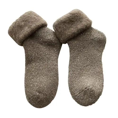Produktbild: KKvoPiQ Kurzsocken Herren Women's Stockings Thickened With Snow Country Sub Warm Ski Yarn Snow Socks (Coffee, A)