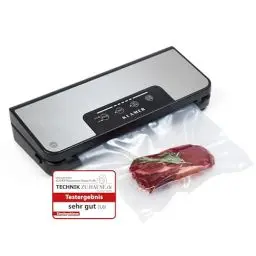 Produktbild: KLAMER Vakuumierer Automatisch Classic Pro 80 (2023) - Vakuumiergerät für trockene oder feuchte Lebensmittel und Sous Vide, inkl. Vakuumier-Beutel und Schlauch