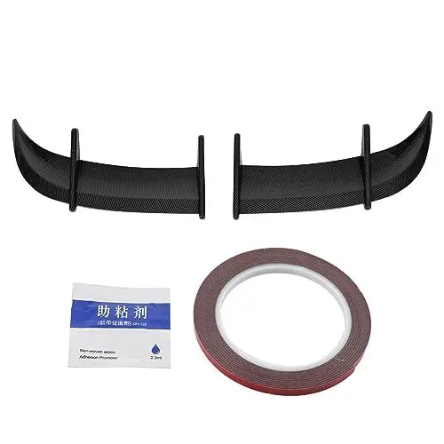 Produktbild: Klanata 2-teiliger GTI R Line Heckspoiler, Dachspoiler-Set im AK-Stil für MK6, Ersatz-Spoilerlippe mit Winddruckreduzierung (Carbon Fiber Style)