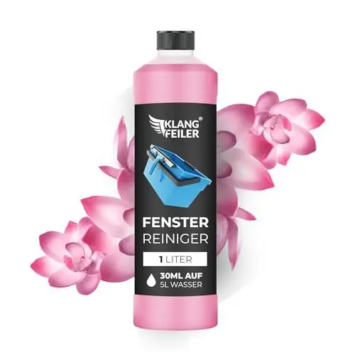 Produktbild: Klangfeiler® 1L Fensterreiniger Glasreiniger Konzentrat - 30ml auf 5L Wasser - Professioneller Glasreiniger - Streifenfreie Fenster