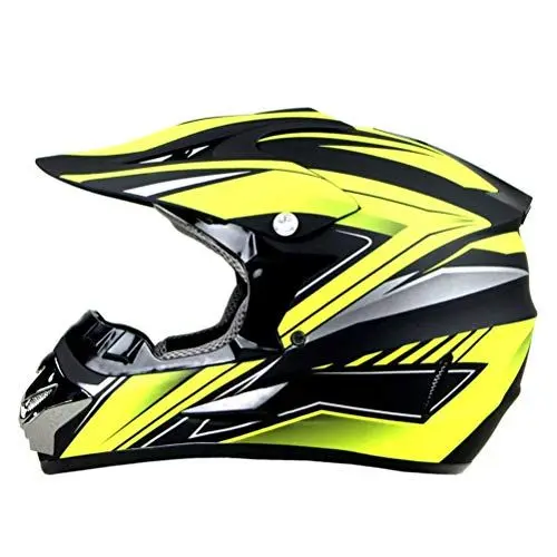Produktbild: Klappbarer Helm Motorradhelme für Herren MTB Helm Integral-Pitbikes Bester Motocross helme mit Schutzbrille DOT Approved