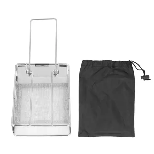 Produktbild: Klapper Toaster Edelstahl tragbarer Mini -Herd Toaster für Brot Würste Outdoor Camping Picknick Grill 304 Edelstahl -Kompakt -Reise Toaster mit Aufbewahrungsbeutel