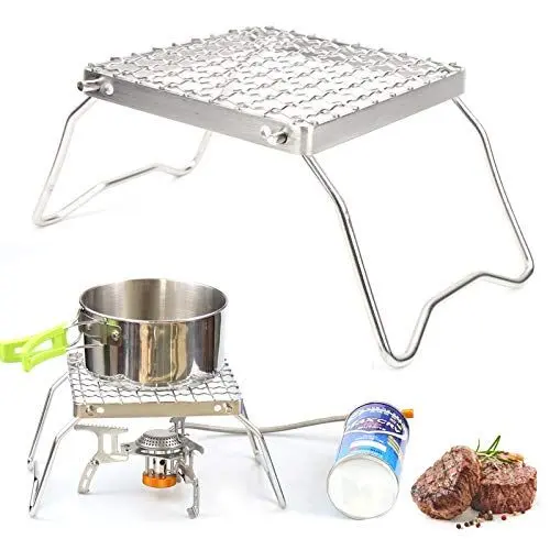 Produktbild: Klappgrill, 50 kg Tragkraft, Edelstahl, Lagerfeuerofen, Grill, Grill, Camping, brennender Brennholzofen mit Aufbewahrungstasche für Outdoor-Wandergrill