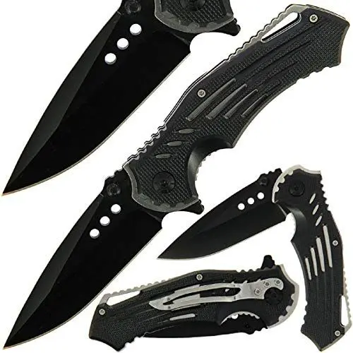 Produktbild: Klappmesser Scharfes Outdoor Survival Taschenmesser | Kleines Einhand-Messer，Multitool Rainbow Gold Mattschwarz Edelstahlklinge, für Arbeit Prepper Camping (EDC -251)