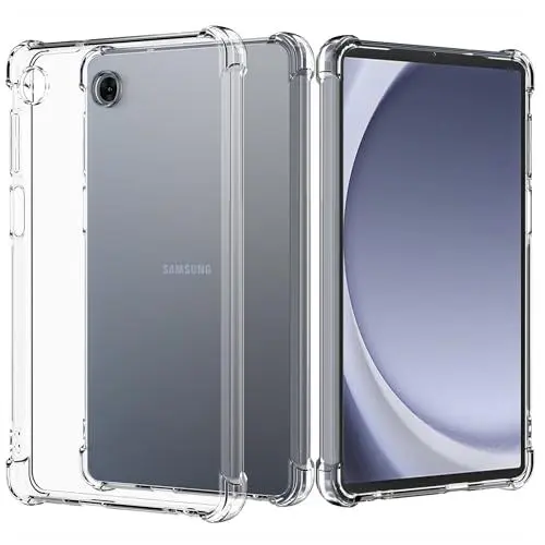 Produktbild: Klar Hülle für Samsung Galaxy Tab A9, Dünne Weiche TPU Silikon Transparent Stoßfest Schutzhülle Durchsichtige Kratzfest Handyhülle Case Cover