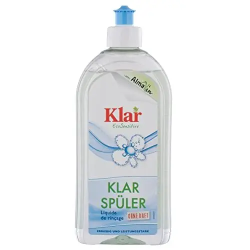 Produktbild: Klar Klarspüler ohne Duft 500ml I Umweltfreundlicher Spülmaschinen-Klarspüler für kalkfreies Geschirr I Für alle Geschirrspüler geeignet I Frei von synthetischen Duft- & Farbstoffen I Vegan
