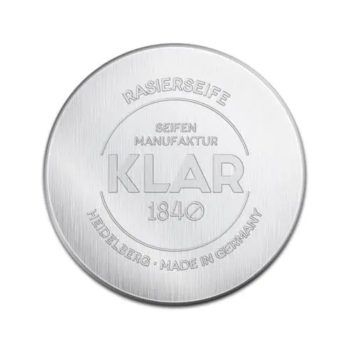 Produktbild: Klar Seifen Rasierseife Lemongrass, 110g, im Alutiegel, geeignet für empfindliche bis trockene Haut, Duft exotisch – frisch, Seife 10000728