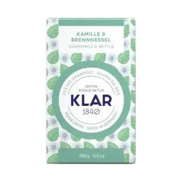 Produktbild: Klar Seifen festes Shampoo Kamille & Brennnessel 100g (für störrisches Haar), geeignet für empfindliche Kopfhaut und störrisches Haar, Shampoo, 11039