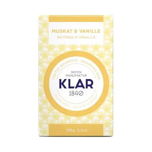 Produktbild: Klar Seifen festes Shampoo Muskat&Vanille 100g (für normales Haar), geeignet für normales Haar, Shampoo, 11044