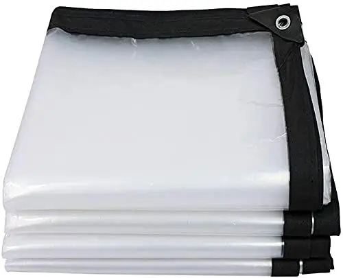 Produktbild: Klare Plane, wasserdichte, robuste, transparente Plane mit Ösen, Outdoor-Pflanzenfolie, PE-Weichglas, Anti-Aging-Isolierung, klar, 2 x 4 m