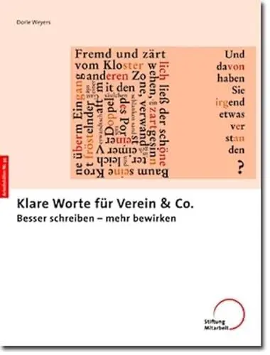 Produktbild: Klare Worte für Verein & Co.: Besser schreiben – mehr bewirken (Arbeitshilfen für Selbsthilfe- und Bürgerinitiativen)