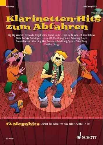 Produktbild: Klarinetten-Hits zum Abfahren: 12 Megahits. Klarinette in B. Ausgabe mit CD.