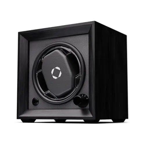 Produktbild: Klarstein Uhrenbeweger für Automatikuhren, Automatik-Uhrenbeweger für 1 Uhr, Automatikuhr Uhrenbeweger mit Acryl-Tür, Automatischer Uhrenbeweger, Blaue LEDs, Watch Winder mit 4 TPD Einstellungen