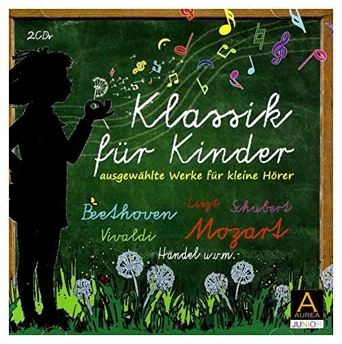 Produktbild: Klassik für Kinder: Ausgewählte Werke für kleine Hörer unter anderem von Beethoven, Mozart, Vivaldi, Liszt, Schubert und Händel, 2 CDs (AUREA Classic)