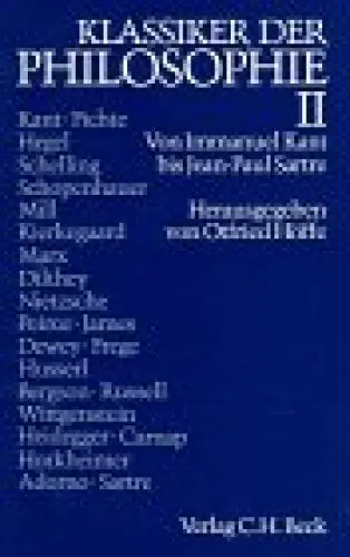 Produktbild: Klassiker der Philosophie, 2 Bde., Bd.2, Von Immanuel Kant bis Jean-Paul Sartre