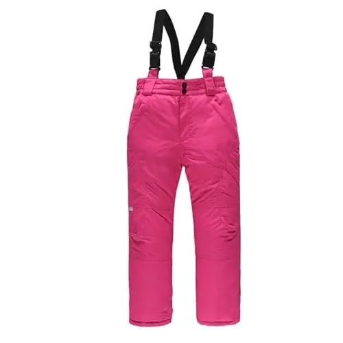 Produktbild: Klassische, Winter-Schnee-Latz-Skihose für Autumnmantel Kleinkind Junge rote Jacke Kleinkind Windjacke für Mädchen 12 Mäntel für Little Boys, Größe 6 (Pink, 3-4 Years)