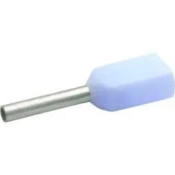 Produktbild: Klauke 8688 Doppel-Düsenhülse, 0,34 mm² x 8 mm, teilisoliert, Türkis, 1000 Stück