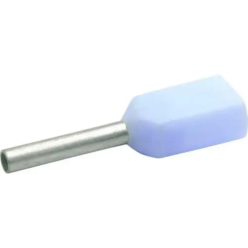 Produktbild: Klauke 8688 Doppel-Düsenhülse, 0,34 mm² x 8 mm, teilisoliert, Türkis, 1000 Stück