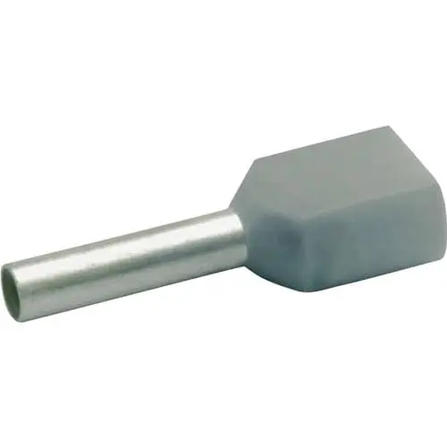 Produktbild: Klauke 8708 Zwillings-Aderendhülse 0.75mm² Teilisoliert Grau 100 Stück