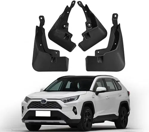 Produktbild: KLBVFDYAN 4Stück Auto Schmutzfänger für Toyota RAV4 2019-2024 Hybrid XA50 2022, Auto Vorne Hinten Kotflügelschoner Dustproof Kratzfest Styling Zubehör,A/for Toyota RAV4 A