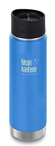 Produktbild: Klean Kanteen Erwachsene Wide Vakuumisoliert mit Cafe Cap 2.0 Trinkflasche, Pacific Sky, L